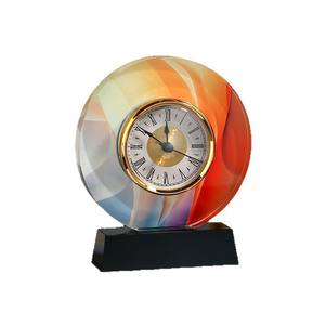 Настольные часы HBL из цветного хрусталя с УФ-печатью и гравировкой для офиса, деловые подарки, декор для рабочего стола - Product Image 5