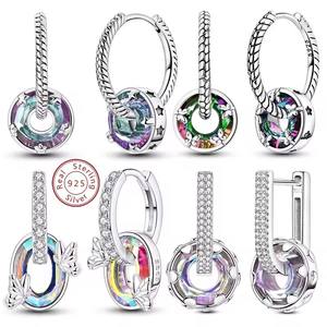 Nuevos Pendientes Colgantes de Plata de Ley 925 con Estrella, Corazón, Mariposa, Perla de Agua Dulce y Cristal de Zirconia para Mujer, Moda Femenina - Product Image 1