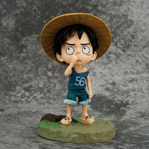 Anime dibujos animados nueva llegada figura Q versión Pvc One Pieces joven Luffy figura para niños regalo - Product Image 3