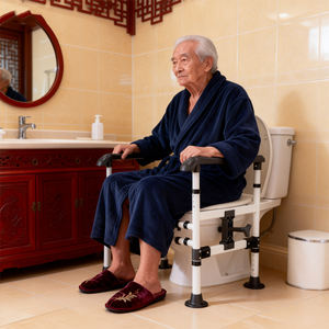 Barre d'appui <span class=keywords><strong>de</strong></span> sécurité anti-chute sans perçage, antidérapante, pour toilettes, en acier à haute teneur en carbone, capacité <span class=keywords><strong>de</strong></span> 300 lb - Product Image 4