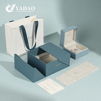Boîte cadeau de luxe YADAO, boîte extérieure en papier à double porte, boîte intérieure en simili cuir avec insert amovible multifonctionnel
