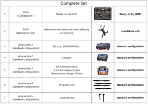 Drone FPV Professionnel Z10D 8K pour Course Extérieure, Charge Utile 3KG, Transmission 20KM, Caméra HD 4K, Suivi GPS IA, Pliable, Commercial - Product Image 4