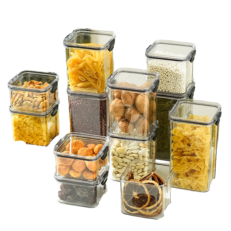Best Selling High Quality Modern Design Plastic Airtight Food Storage Containers Lids New Design For Cereal Snack Flour Storage
