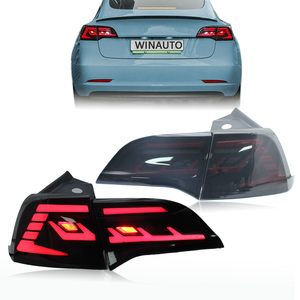 WINAUTO luces de coche luces traseras LED para Tesla Model 3 /Model <span class=keywords><strong>Y</strong></span> 2019 - 2022 montaje lámpara trasera lámpara de freno de parada señal de giro - Product Image 1