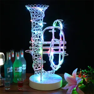 创意萨克斯管酒吧KTV发光二极管鸡尾酒杯架子弹杯酒架发光二极管夜总会派对酒架 - Product Image 2