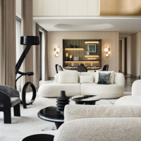 Ensemble de Meubles de Salon de Villa Américaine de Luxe, Design Moderne, Tête de Lit en Bois, Canapé et Chaises Trône pour Décoration d'Intérieur Haut de Gamme