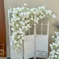 Pengaturan bunga gantung panduan jalan bunga bayi bunga Runner Ball untuk pernikahan dekorasi pengantin Gypsophila lengkungan bunga St