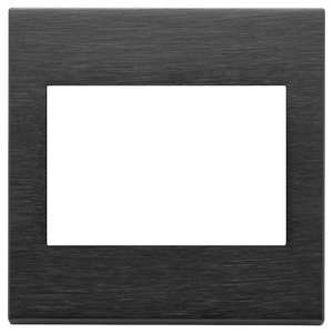 Placca 3M BS Nero Spazzolato 9.7x9.65x1.7 Wall <b>Switch</b> Cover Plate - Product Image 1