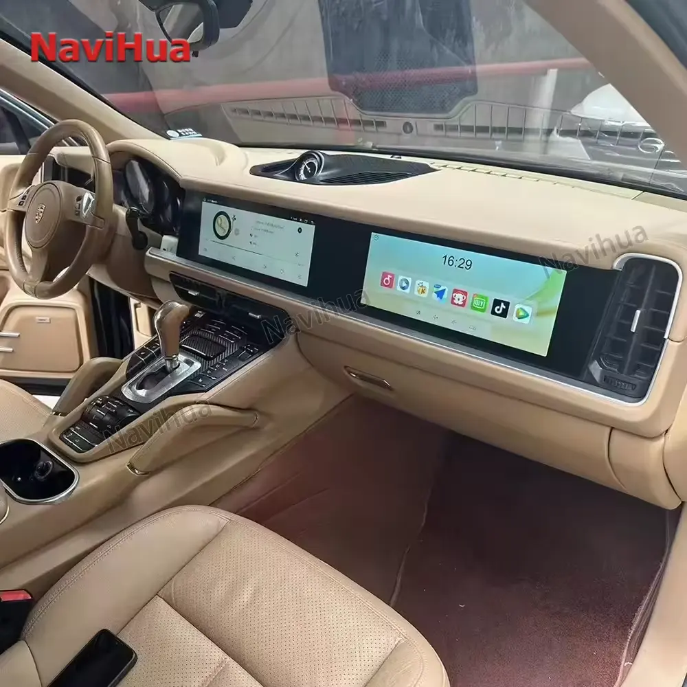 Navihua for Porsche Cayenne 2018-2023 New Dual 12.3inch Upgrade Android Auto Car Radio Touch Screen Multimedia Player