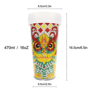 ขวดน้ำเพชร DIY, แก้วเพชรยูนิคอร์นสำหรับเครื่องดื่ม, ของขวัญงานฝีมือ ของเล่นสำหรับเด็กชาย เด็กหญิง อุปกรณ์จัดปาร์ตี้ - Product Image 2