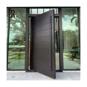 Rising OEM Puerta de pivote de diseño contemporáneo Puerta de aluminio fundido Exterior de Seguridad americana para entrada delantera de villas y casas - Product Image 4