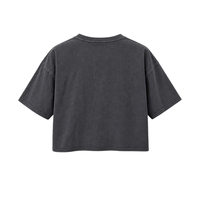 T-shirt personnalisé pour femme, teint en pièce, en coton délavé vintage, coupe oversize courte et décontractée, séchage rapide, idéal pour l'été et les activités de plein air