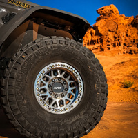 Rines Forjados NJQS Personalizados de 17 Pulgadas 9J Beadlock 4x4 KMC 8x170 8x165.1 Todoterreno para Ram 2500 Ford F250