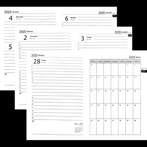 Agenda Personalizada con Tapa Dura <span class=keywords><strong>de</strong></span> Cuero PU A5, Encuadernación Térmica, Planificador Semanal y Mensual <span class=keywords><strong>de</strong></span> Enero a <span class=keywords><strong>Diciembre</strong></span> <span class=keywords><strong>de</strong></span> 2025 con Diseño Impreso - Product Image 2