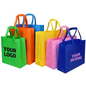 Wholesale Heavy Duty Tote Promotion Grocery Shopping Bag Reusable Non Woven Packaging Bags Custom Promotional Gifts - Product Image 1