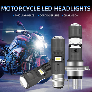 H4 LED 듀얼 컬러 오토바이 헤드라이트 전구 P15D BA20D 오토바이 헤드램프 프로젝터 렌즈 하이 로우 빔 야마하 가와사키 스즈키용 - Product Image 2