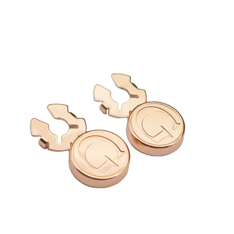 Round Locking Button Covers for Shirt Buttons GOLD SLIVER Customized logo buttons cufflinks