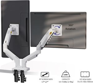 NB a doppio Monitor supporto da tavolo <span class=keywords><strong>braccio</strong></span> Monitor per due schermi 17-27 pollici con capacità di carico 4.4 ~ 19,8 libbre per ogni Display NB F160