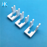 Support de fixation en U en céramique de zircone (ZrO2) usiné CNC sur mesure de haute précision avec fentes, taille personnalisée