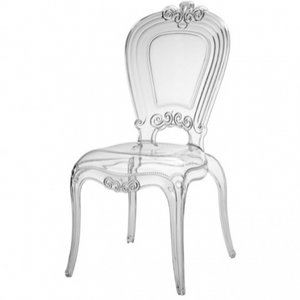 Duchessa Polycarbonate <b>Chair</b> <b>Clear</b> Transparent Outdoor Indoor Use - Product Image 1