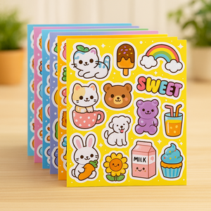 Tùy Chỉnh Nụ Hôn Cắt Dính Dán Ba Chiều Không Thấm Nước Cho Bé Bền Vinyl Cho Nước Giải Khát Thủ Công Gifting Phim Hoạt Hình - Product Image 1