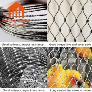 Heavy Duty 304 ghiera intrecciata in acciaio inox filo di corda maglia Zoo pappagalli voliere uccelli uccello pannello recinzione per la vendita - Product Image 4