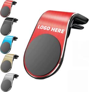 Support magnétique universel pour téléphone de voiture, fixation sur grille d'aération, aimant puissant N42+, corps en alliage d'aluminium, colle 3M VHB sans résidus, OEM - Product Image 1