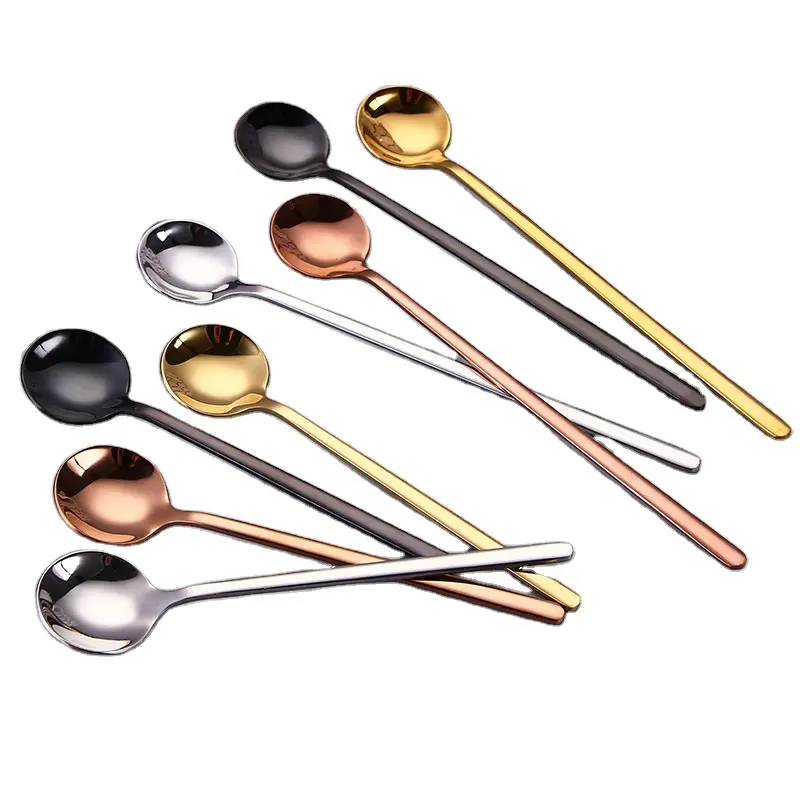 Round Stainless Steel Spoon 13.5センチメートル17.5センチメートルCoffee Spoon