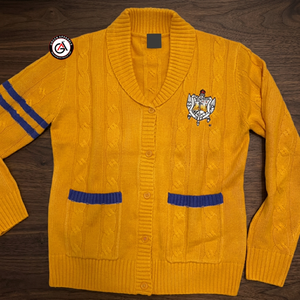 Sigma Gamma Rho Soror Embroidery Women Acrylic <b>Cardigans</b> | SGRho Sorority Embroidered Ladies Custom Style <b>Cardigan</b> <b>Sweater</b> - Product Image 3