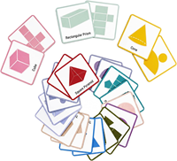Tarjetas Magnéticas de Felpa UCI con Formas 3D y Referencias Bíblicas |   18 Piezas de Materiales Manipulativos de Matemáticas, Suministros para Maestros de Geometría
