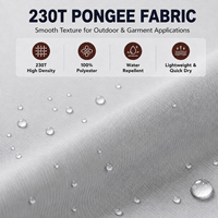Tissu pongé haute élasticité 230T imprimé sur mesure pour vêtements d'extérieur, sacs de shopping et housses de meubles