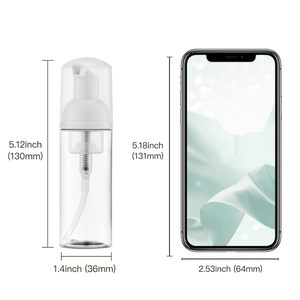 Bouteilles en plastique pour nettoyant visage, cosmétiques, avec pompe à mousse, vaporisateur, bleu, blanc, transparent, PET, 100 ml, 120 ml, 150 ml, 200 ml - Product Image 4