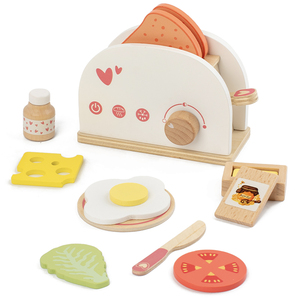 Ensemble de jeu d'imitation de crème glacée danoise en <span class=keywords><strong>bois</strong></span> naturel non toxique pour le thé de l'après-midi, jouets éducatifs interactifs pour enfants et parents - Product Image 2