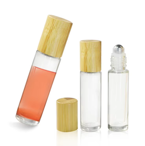 Essential Oil Roller <b>Bottles</b> 5ml/10ml <b>Amber</b> <b>Glass</b> with Smooth Bamboo Body and Laser Engraving - Product Image 5