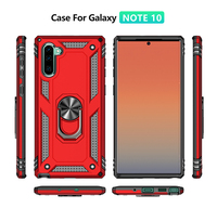 Housse de téléphone portable anti-rayures avec support anneau 360, étui robuste pour Samsung Galaxy Note 10 Plus