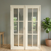 Ventanas Francesas Modernas de Aluminio con Doble Acristalamiento Templado y Aislamiento Térmico para Sala de Estar y Uso Exterior