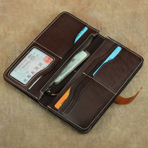 Portefeuille long Ando Bag en cuir tanné végétal, porte-cartes en cuir de vachette - Product Image 2