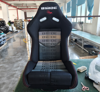 Siège baquet de simulation de course en suède avec rail coulissant pour accessoires automobiles, siège de course original réglable