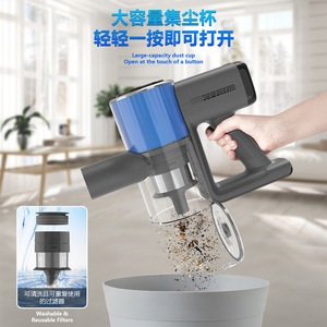 SV807C Cordless <b>Vacuum</b> Cleaner 25000Pa Suction <b>Portable</b> Handheld With 7 Nozzles Blue Gray Color - Product Image 2