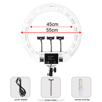 22 20 18 pouces Led Ring Light avec support Studio avec trépied 210cm support de téléphone portable pour Live Stream tiktok lampe lumière