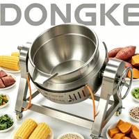 Marmite à gaz inclinable commerciale DONGKE en acier inoxydable pour la cuisson du maïs et des patates douces