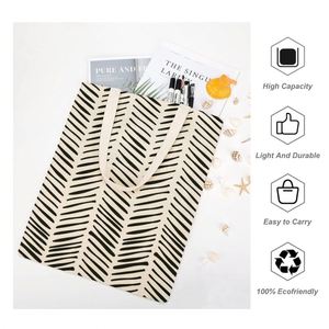Bolsa de Mano Grande Impermeable de Lona Ligera para Mujer, Diseño Espacioso, Cierre de Hombro, Asa de Cinta, Bolsa de Lona - Product Image 6
