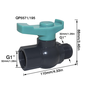100 pièces <span class=keywords><strong>de</strong></span> robinets à bille à filetage interne et externe <span class=keywords><strong>de</strong></span> 1/2 ", 3/4 ", 1 ", pour l'irrigation <span class=keywords><strong>de</strong></span> jardin, l'aquarium, le réservoir <span class=keywords><strong>de</strong></span> poissons, les tuyaux d'<span class=keywords><strong>eau</strong></span>, connexion rapide - Product Image 6