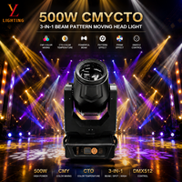 Projecteur de scène mobile 3-en-1 500W BSW CMY CTO Beam Spot Wash Zoom DMX512 RDM pour Concerts, Théâtres et Événements
