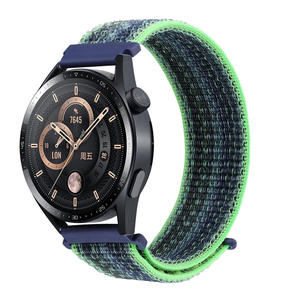 สายนาฬิกาไนลอนยืดหยุ่นแบบขายส่ง สำหรับ Huawei Samsung และนาฬิกาขนาด 20 มม. 22 มม. สายนาฬิกาไนลอนแบบวงสองสี - Product Image 5