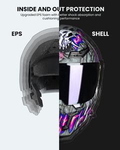 成人男性女性フルフェイスDOT ECEデュアルVisoヘルメットピンロックCascos Para MotosモデルMF509 ILMオートバイ用ヘルメット - Product Image 5