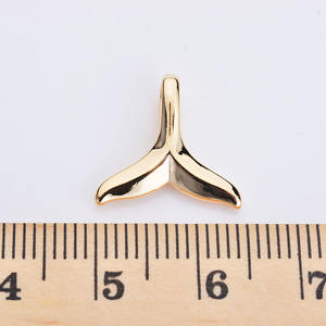 Colgante de cola de <span class=keywords><strong>pez</strong></span> de <span class=keywords><strong>sirena</strong></span>, pulsera, collar, accesorios, chapado en punto, colgante de cola de ballena de oro <span class=keywords><strong>Real</strong></span>, pendientes - Product Image 5