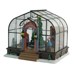 Décoration intérieure, lumières LED multicolores à piles, maison de Noël en acrylique animée avec arbre en mouvement - Product Image 5