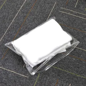 Saco de embalagem impresso do logotipo do saco plástico transparente do reciclado personalizado para a roupa saco de zíper do pvc para a camisa