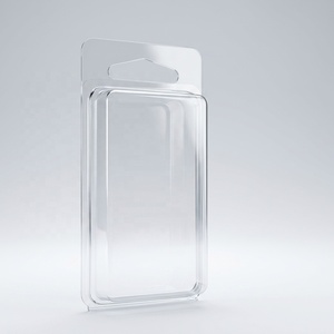 Cajas de Embalaje Transparentes de Plástico PET Pequeñas de 2.4x2.4x1.5 Pulgadas con Gancho para Colgar, Hechas con Materiales Reciclados y con Relieve - Product Image 1
